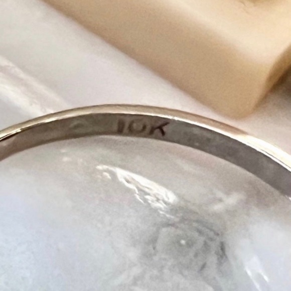 Antique Vintage Solid 10k white gold Marquis ring size 6.75 on mandrel About 9mm - Picture 14 of 16